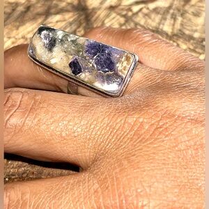 Opalized Fluorite Ring Size 8 3/4